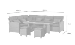 a casa mia Garten-Loungegruppe aus Polyrattan Bregenz