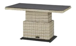 a casa mia Polyrattan-Tisch höhenverstellbar Sylt