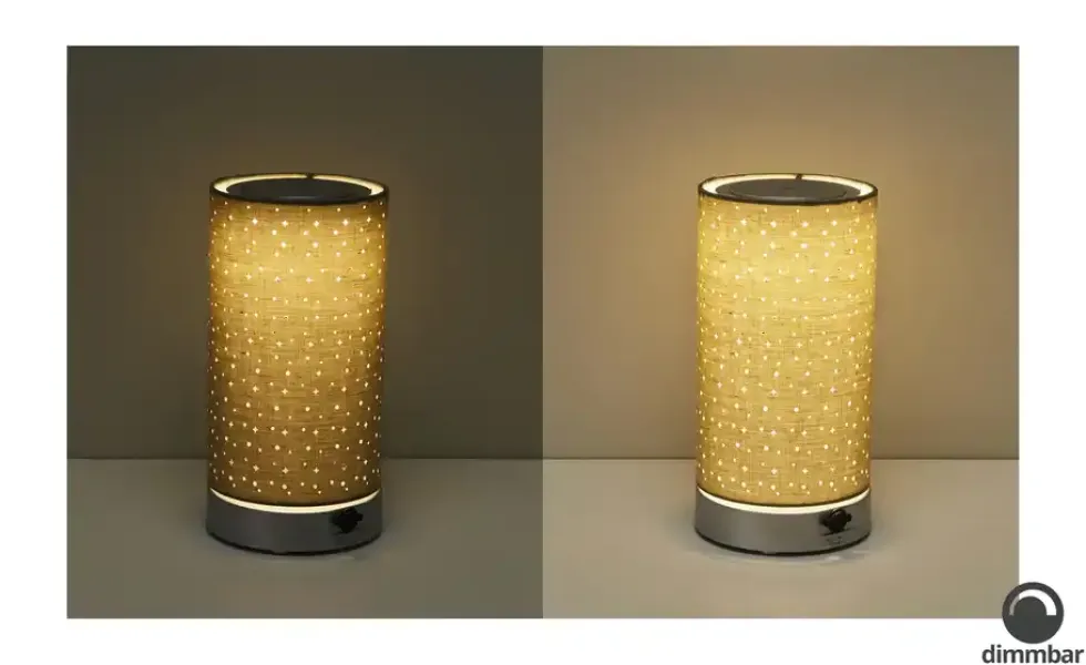 Akku LED-Tischleuchte taupe