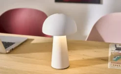 Akku-Tischleuchte, 1-flammig, weiß