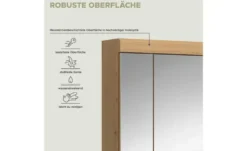 Badezimmerspiegelschrank SCHLOONSEE, Breite 60cm, 3 Spiegeltüren, 9 Fächer, 6 Einlegeböden, in verschiedenen Farben erhältlich, Badmöbel, Spiegel, Badschrank, Bad Schloonsee