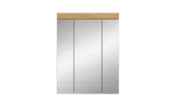 Badezimmerspiegelschrank SCHLOONSEE, Breite 60cm, 3 Spiegeltüren, 9 Fächer, 6 Einlegeböden, in verschiedenen Farben erhältlich, Badmöbel, Spiegel, Badschrank, Bad Schloonsee