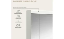 Badezimmerspiegelschrank SCHLOONSEE, Breite 60cm, 3 Spiegeltüren, 9 Fächer, 6 Einlegeböden, in verschiedenen Farben erhältlich, Badmöbel, Spiegel, Badschrank, Bad Schloonsee