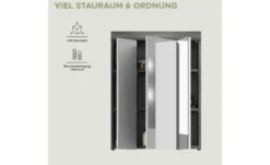 Badezimmerspiegelschrank SCHLOONSEE, Breite 60cm, 3 Spiegeltüren, 9 Fächer, 6 Einlegeböden, in verschiedenen Farben erhältlich, Badmöbel, Spiegel, Badschrank, Bad Schloonsee