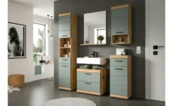 Badmöbel-Set SCHLOONSEE, 3 teilig, bestehend aus: Hochschrank, Waschbeckenunterschrank, Spiegel Schloonsee