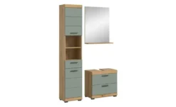 Badmöbel-Set SCHLOONSEE, 3 teilig, bestehend aus: Hochschrank, Waschbeckenunterschrank, Spiegel Schloonsee