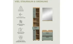 Badmöbel-Set SCHLOONSEE, 3 teilig, bestehend aus: Hochschrank, Waschbeckenunterschrank, Spiegel Schloonsee