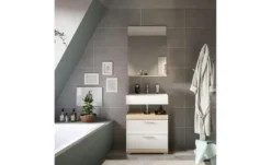 Badmöbel-Set SCHLOONSEE, 4 teilig, bestehend aus: Hochschrank schmal, WBU, Spiegelschrank, Hochschrank breit Schloonsee
