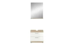 Badmöbel-Set SCHLOONSEE, 4 teilig, bestehend aus: Hochschrank schmal, WBU, Spiegelschrank, Hochschrank breit Schloonsee