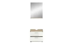 Badmöbel-Set SCHLOONSEE, 4 teilig, bestehend aus: Hochschrank schmal, WBU, Spiegelschrank, Hochschrank breit Schloonsee