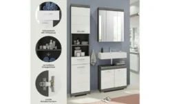 Badmöbel-Set SCHLOONSEE, 3 teilig, bestehend aus: Hochschrank, Waschbeckenunterschrank, Spiegelschrank Schloonsee