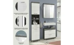 Badmöbel-Set SCHLOONSEE, 3 teilig, bestehend aus: Hochschrank, Waschbeckenunterschrank, Spiegelschrank, Hochschrank, Waschbeckenunterschrank, Spiegelschrank Schloonsee
