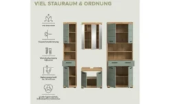 Badmöbel-Set SCHLOONSEE, 3 teilig, bestehend aus: Hochschrank, Waschbeckenunterschrank, Spiegel Schloonsee