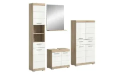 Badmöbel-Set SCHLOONSEE, 4 teilig, bestehend aus: Hochschrank, Waschbeckenunterschrank, Badspiegel, Midischrank Schloonsee