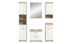 Badmöbel-Set SCHLOONSEE, 5 teilig, bestehend aus: Hochschrank, WBU, Spiegel, Unterschrank, Hängeschrank Schloonsee