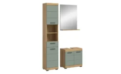 Badmöbel-Set SCHLOONSEE, 3 teilig, bestehend aus: Hochschrank, Waschbeckenunterschrank, Spiegel Schloonsee