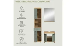 Badmöbel-Set SCHLOONSEE, 3 teilig, bestehend aus: Hochschrank, Waschbeckenunterschrank, Spiegel Schloonsee