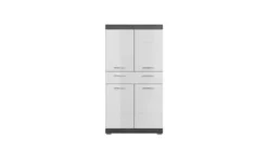 Badmöbel-Set SCHLOONSEE, 4 teilig, bestehend aus: Hochschrank, Waschbeckenunterschrank, Badspiegel, Midischrank Schloonsee