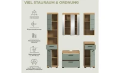 Badmöbel-Set SCHLOONSEE, 5 teilig, bestehend aus: Hochschrank, WBU, Spiegelschrank, Unterschrank, Hängeschrank Schloonsee