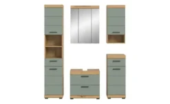 Badmöbel-Set SCHLOONSEE, 5 teilig, bestehend aus: Hochschrank, WBU, Spiegelschrank, Unterschrank, Hängeschrank Schloonsee