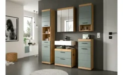 Badmöbel-Set SCHLOONSEE, 5 teilig, bestehend aus: Hochschrank, WBU, Spiegelschrank, Unterschrank, Hängeschrank Schloonsee