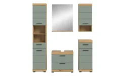 Badmöbel-Set SCHLOONSEE, 5 teilig, bestehend aus: Hochschrank, WBU, Spiegel, Unterschrank, Hängeschrank Schloonsee
