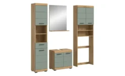 Badmöbel-Set SCHLOONSEE, 4 teilig, bestehend aus: Hochschrank, WBU, Badspiegel, Waschmaschinenumbauschrank Schloonsee