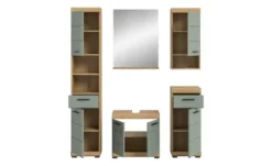 Badmöbel-Set SCHLOONSEE, 5 teilig, bestehend aus: Hochschrank, WBU, Spiegel, Unterschrank, Hängeschrank Schloonsee