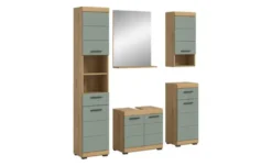 Badmöbel-Set SCHLOONSEE, 5 teilig, bestehend aus: Hochschrank, WBU, Spiegel, Unterschrank, Hängeschrank Schloonsee