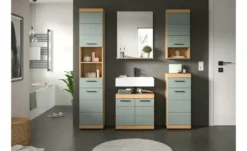 Badmöbel-Set SCHLOONSEE, 5 teilig, bestehend aus: Hochschrank, WBU, Spiegel, Unterschrank, Hängeschrank Schloonsee