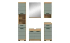 Badmöbel-Set SCHLOONSEE, 5 teilig, bestehend aus: Hochschrank, WBU, Spiegel, Unterschrank, Hängeschrank Schloonsee
