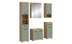 Badmöbel-Set SCHLOONSEE, 5 teilig, bestehend aus: Hochschrank, WBU, Spiegelschrank, Unterschrank, Hängeschrank Schloonsee