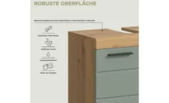 Badmöbel-Set SCHLOONSEE, 5 teilig, inklusive LED Beleuchtung, bestehend aus: Hochschrank, WBU, Spiegelschrank, Unterschrank, Hängeschrank Schloonsee