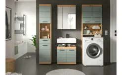 Badmöbel-Set SCHLOONSEE, 4 teilig, bestehend aus: Hochschrank, WBU, Spiegelschrank, Waschmaschinenumbauschrank Schloonsee