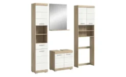 Badmöbel-Set SCHLOONSEE, 4 teilig, bestehend aus: Hochschrank, WBU, Badspiegel, Waschmaschinenumbauschrank Schloonsee