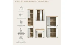 Badmöbel-Set SCHLOONSEE, 4 teilig, bestehend aus: Hochschrank, Waschbeckenunterschrank, Spiegelschrank, Midischrank Schloonsee