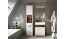 Badmöbel-Set SCHLOONSEE, 3 teilig, bestehend aus: Hochschrank, Waschbeckenunterschrank, Spiegel Schloonsee