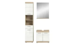 Badmöbel-Set SCHLOONSEE, 3 teilig, bestehend aus: Hochschrank, Waschbeckenunterschrank, Spiegel Schloonsee