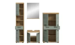 Badmöbel-Set SCHLOONSEE, 4 teilig, bestehend aus: Hochschrank, Waschbeckenunterschrank, Badspiegel, Midischrank Schloonsee