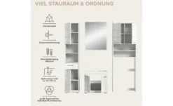 Badmöbel-Set SCHLOONSEE, 4 teilig, bestehend aus: Hochschrank, WBU, Badspiegel, Waschmaschinenumbauschrank Schloonsee