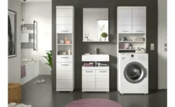 Badmöbel-Set SCHLOONSEE, 4 teilig, bestehend aus: Hochschrank, WBU, Badspiegel, Waschmaschinenumbauschrank Schloonsee