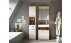 Badmöbel-Set SCHLOONSEE, 3 teilig, bestehend aus: Hochschrank, Waschbeckenunterschrank, Spiegelschrank, Hochschrank, Waschbeckenunterschrank, Spiegelschrank Schloonsee