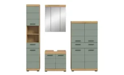 Badmöbel-Set SCHLOONSEE, 4 teilig, bestehend aus: Hochschrank, Waschbeckenunterschrank, Spiegelschrank, Midischrank Schloonsee