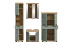 Badmöbel-Set SCHLOONSEE, 4 teilig, bestehend aus: Hochschrank, Waschbeckenunterschrank, Spiegelschrank, Midischrank Schloonsee
