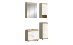 Badmöbel-Set SCHLOONSEE, 4 teilig, bestehend aus: Waschbeckenunterschrank, Spiegelschrank, Unterschrank, Hängeschrank Schloonsee
