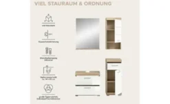 Badmöbel-Set SCHLOONSEE, 4 teilig, bestehend aus: Waschbeckenunterschrank, Spiegel, Unterschrank, Hängeschrank Schloonsee