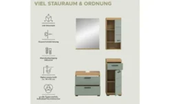 Badmöbel-Set SCHLOONSEE, 4 teilig, bestehend aus: Waschbeckenunterschrank, Spiegel, Unterschrank, Hängeschrank Schloonsee