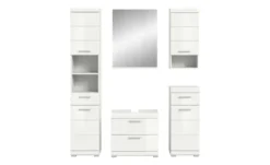 Badmöbel-Set SCHLOONSEE, 5 teilig, bestehend aus: Hochschrank, WBU, Spiegel, Unterschrank, Hängeschrank Schloonsee