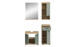 Badmöbel-Set SCHLOONSEE, 4 teilig, bestehend aus: Waschbeckenunterschrank, Spiegel, Unterschrank, Hängeschrank Schloonsee
