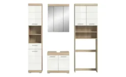 Badmöbel-Set SCHLOONSEE, 4 teilig, bestehend aus: Hochschrank, WBU, Spiegelschrank, Waschmaschinenumbauschrank Schloonsee